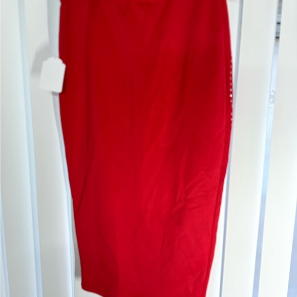 Axist Red Maxi Skirt with Gold Accents - Picture 2 of 12